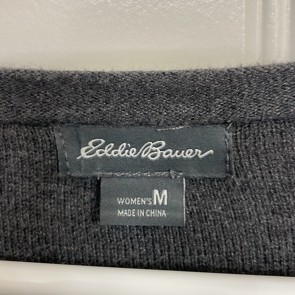 Eddie Bauer gray sweater - Picture 3 of 9
